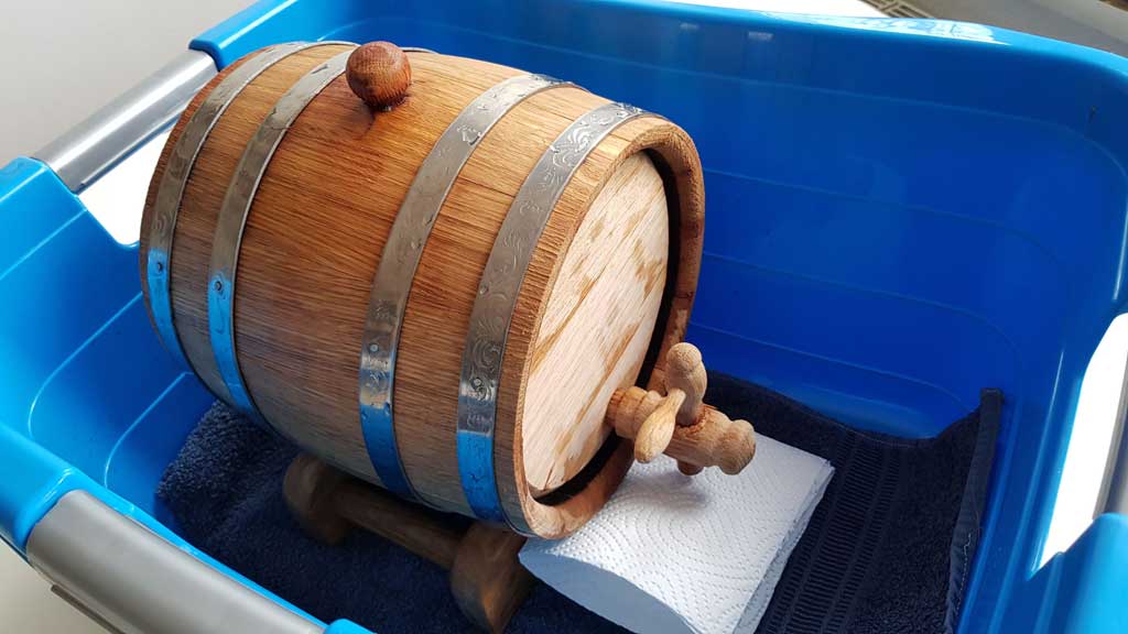 Cocktail-Fass lagern