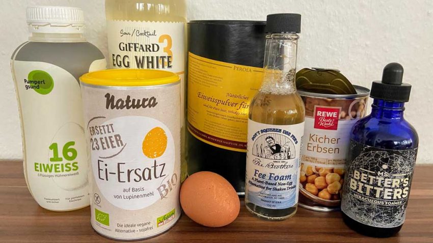 Eiweiß-Ersatz für Cocktails